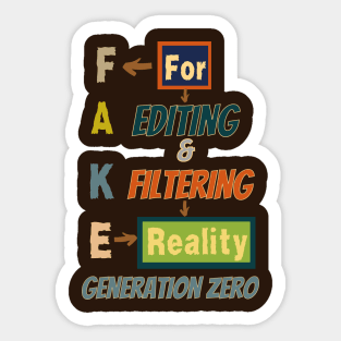 Fake Generation, Generation z Sticker